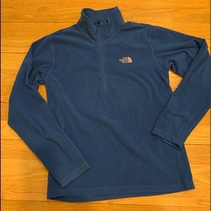 Thin microfiber half zip front sweatshirt